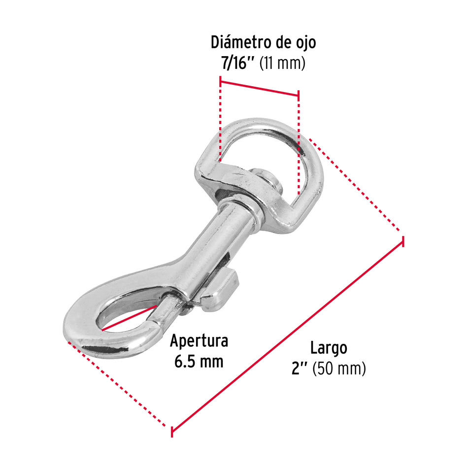 Bandola de zinc de 7/16' giratoria, Fiero Caja con 12, 44029