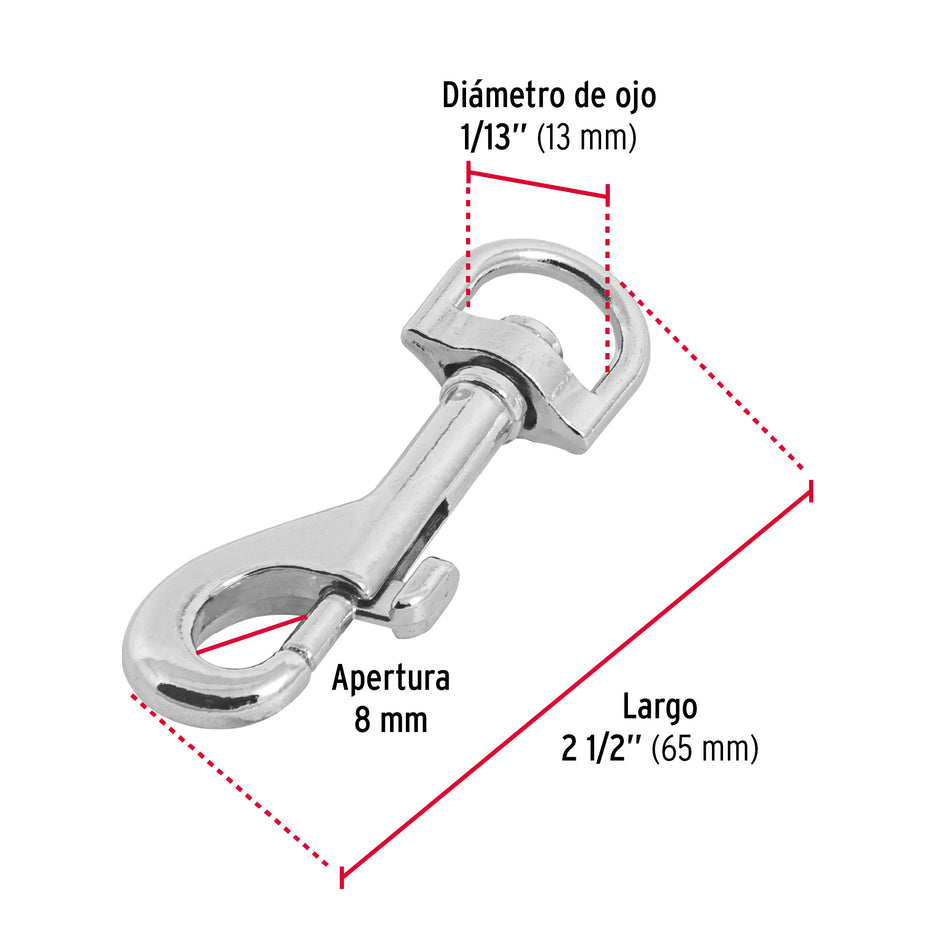 Bandola de zinc de 1/2' giratoria, Fiero Caja con 12, 44030