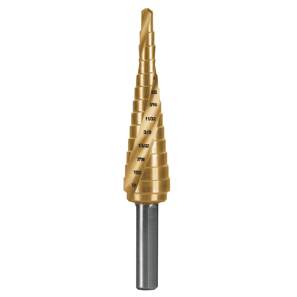 Broca escalonada titanio 13 escalones 1/8' a 1/2', Expert Caja con 3, 101551