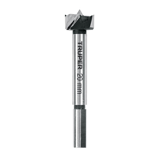Broca forstner 20 mm para madera, TRUPER Caja con 4, 102319