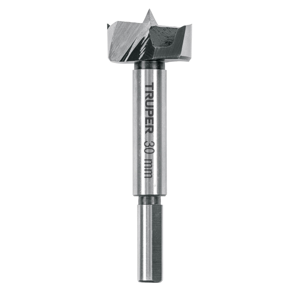 Broca forstner 30 mm para madera, TRUPER Caja con 4, 102371