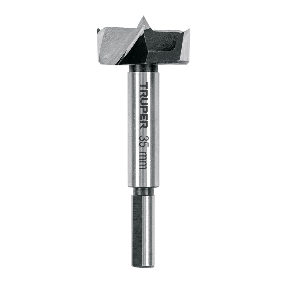 Broca forstner 35 mm para madera, TRUPER Caja con 4, 102372