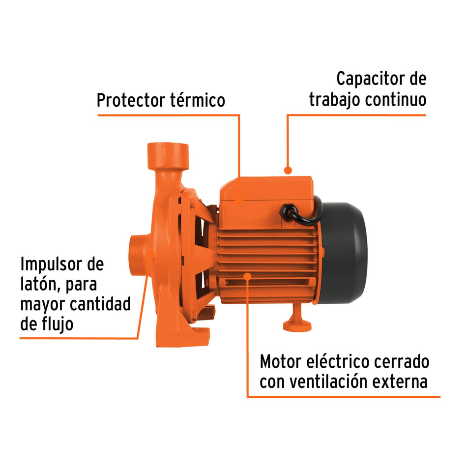 Bomba centrífuga para agua modelo europeo, 1/2 HP, Expert, 10072