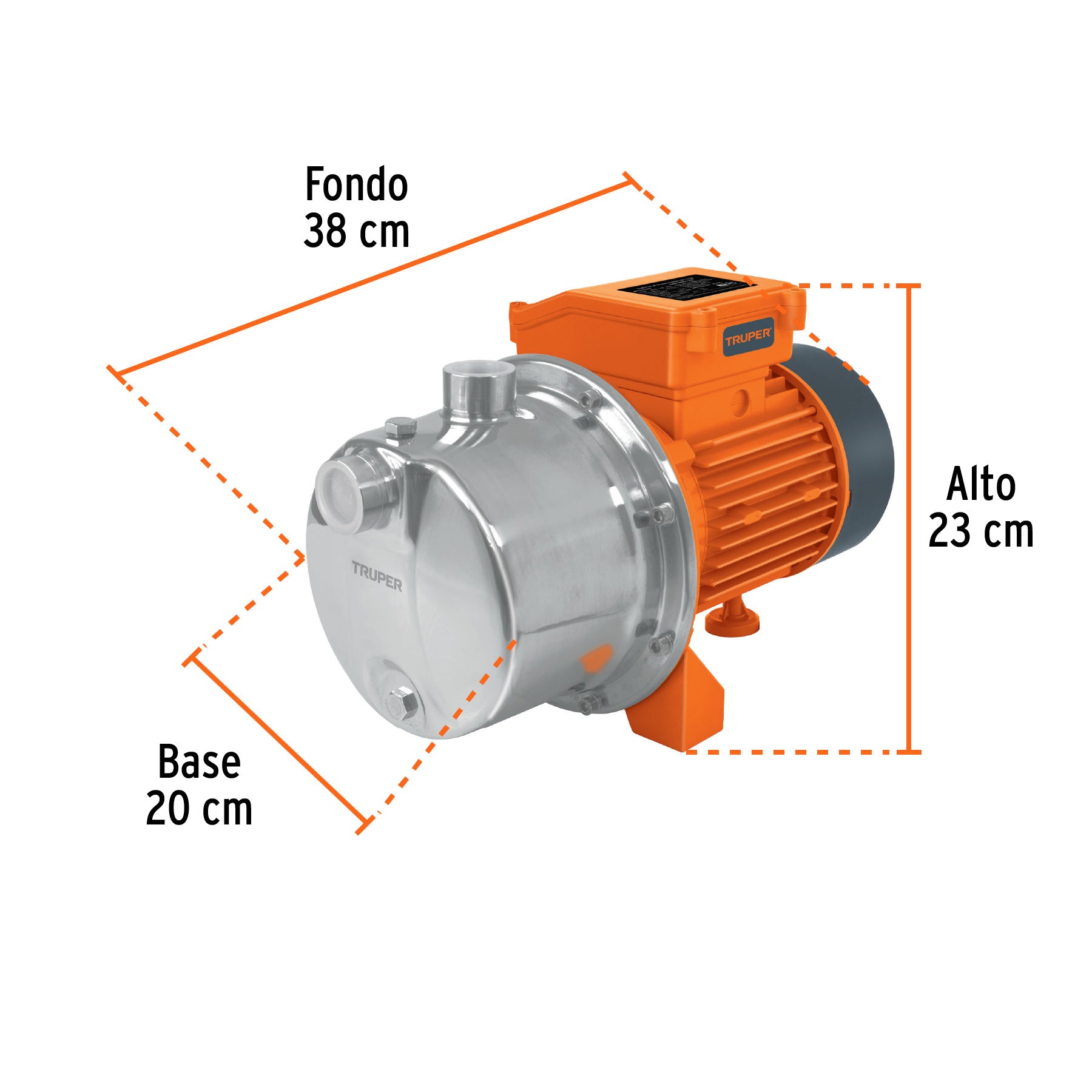 Bomba eléctrica tipo jet para agua,acero inoxidable,1-1/2 HP, 101102