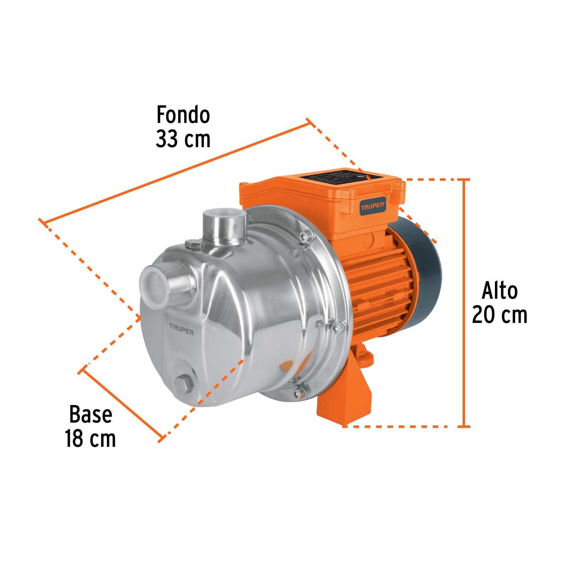 Bomba eléctrica tipo jet para agua, acero inoxidable, 1/2 HP, 13555