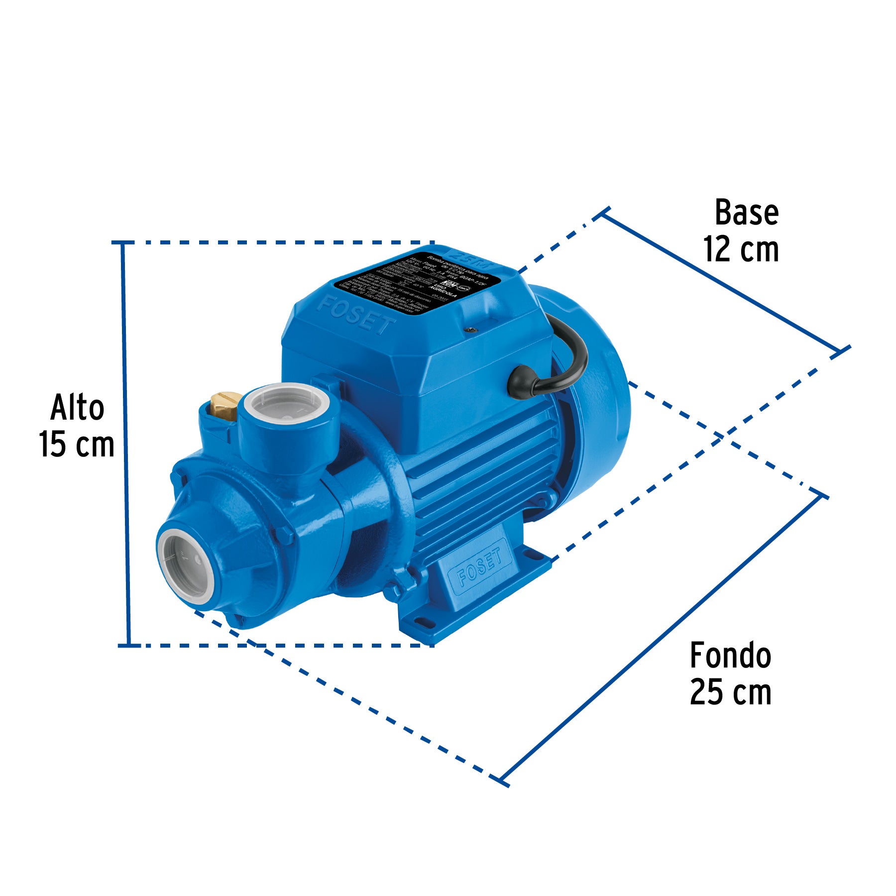 Bomba periférica 1/2 HP, altura máxima 25 m, Foset, 49877