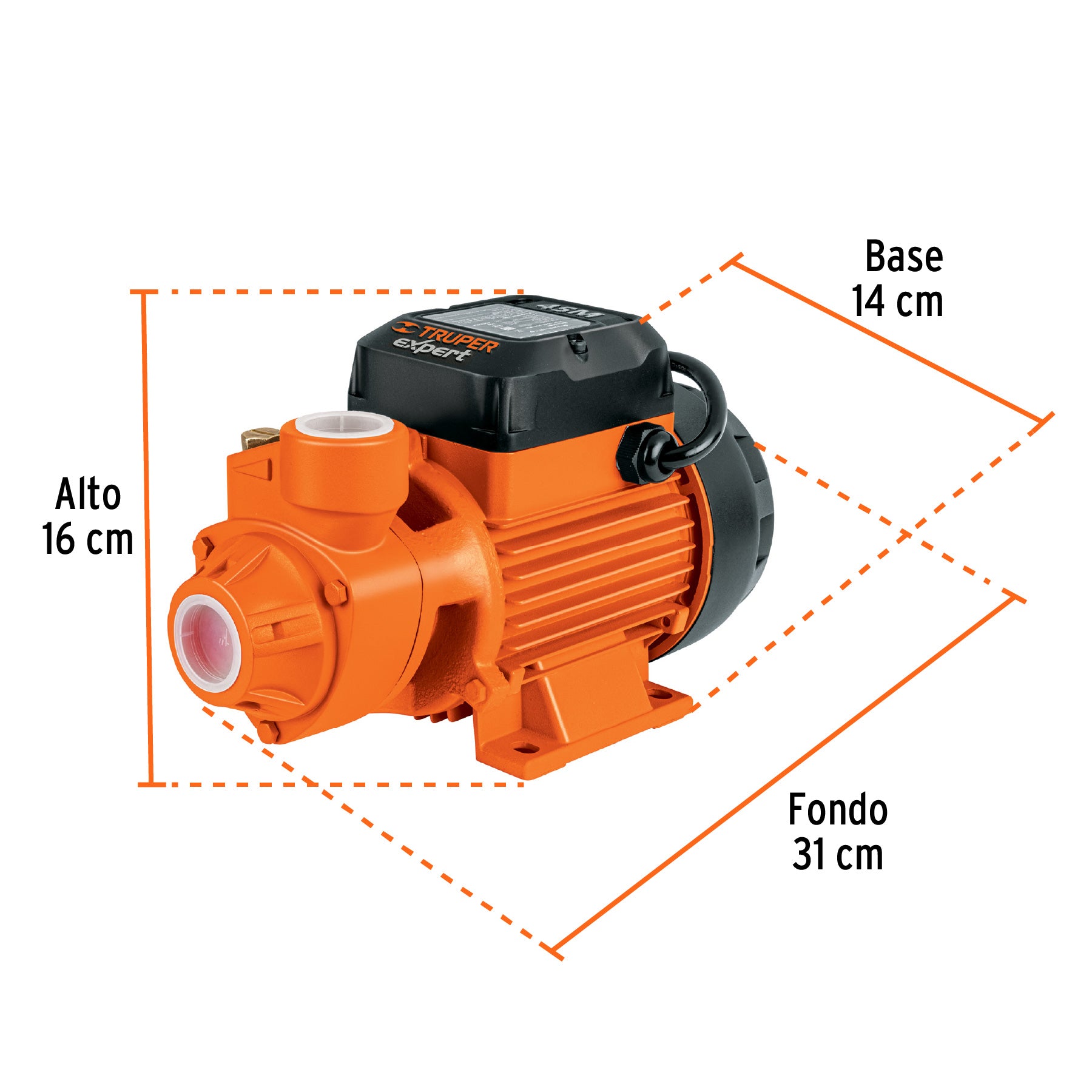 Bomba periférica 1 HP, altura máxima 70 m, Truper Expert, 10070