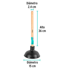 Bomba destapacaños de 15 cm, Klintek Caja con 9, 55850