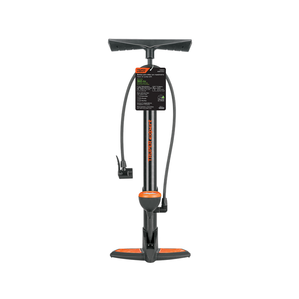 Bomba de aire con manómetro, 160 psi, Truper Expert Caja con 5, 103614