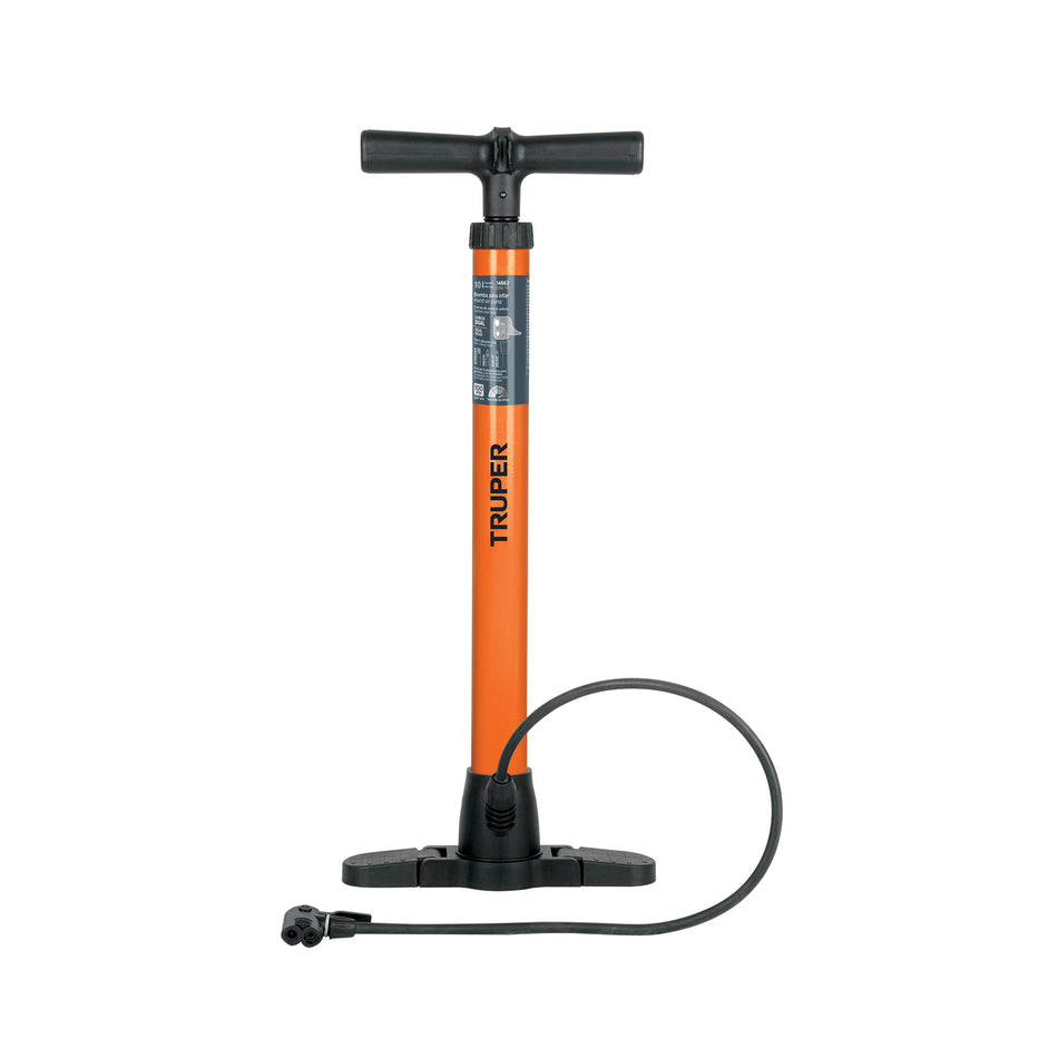 Bomba manual para inflar, 100 PSI, TRUPER Caja con 10, 14863