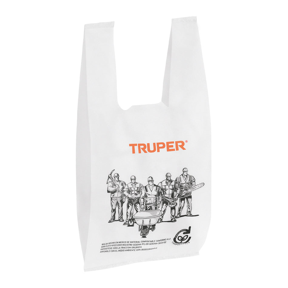 100 bolsas plásticas biodegradables de 20 x 40 cm, Truper, 68052