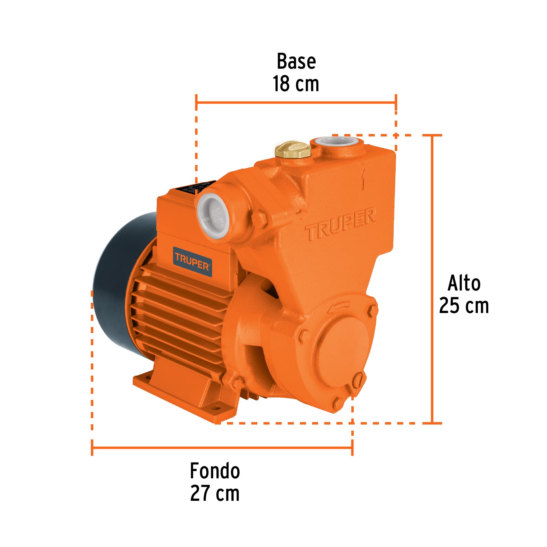 Bomba periférica autocebante, 1 HP, TRUPER, 12782