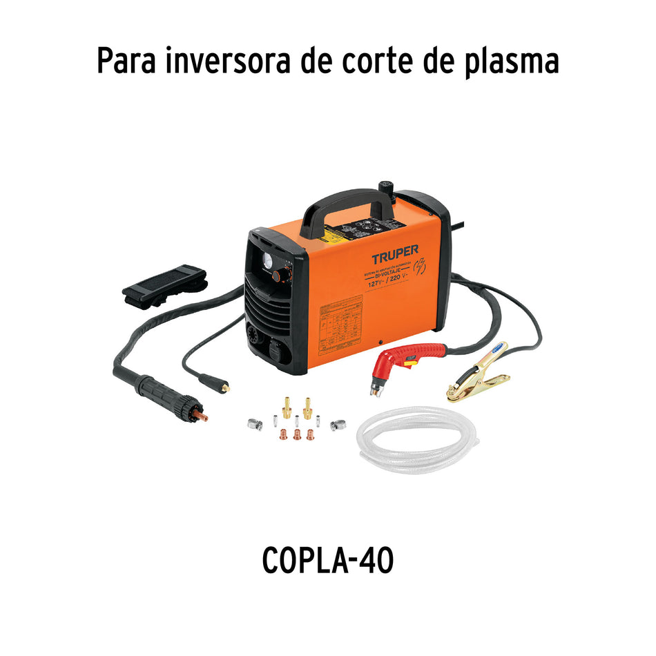 Juego 3 boquillas para cortadora plasma COPLA-40, Truper, 14100