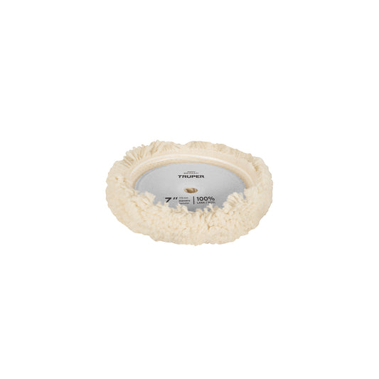 Borla p/pulir de lana trenzada de 8' hook & loop, TRUPER, 104002