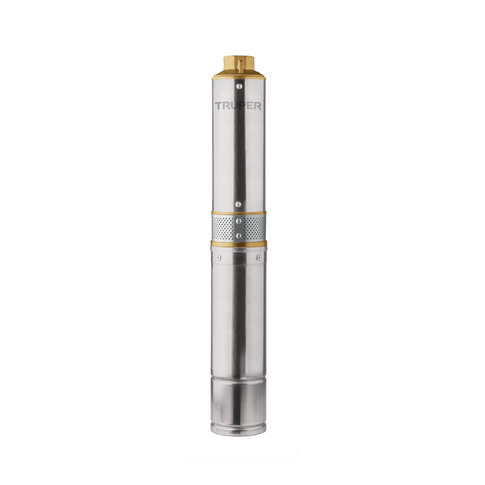 Bomba sumergible, tipo bala, 1/2 HP, a/limpia, 220V, Truper, 102974