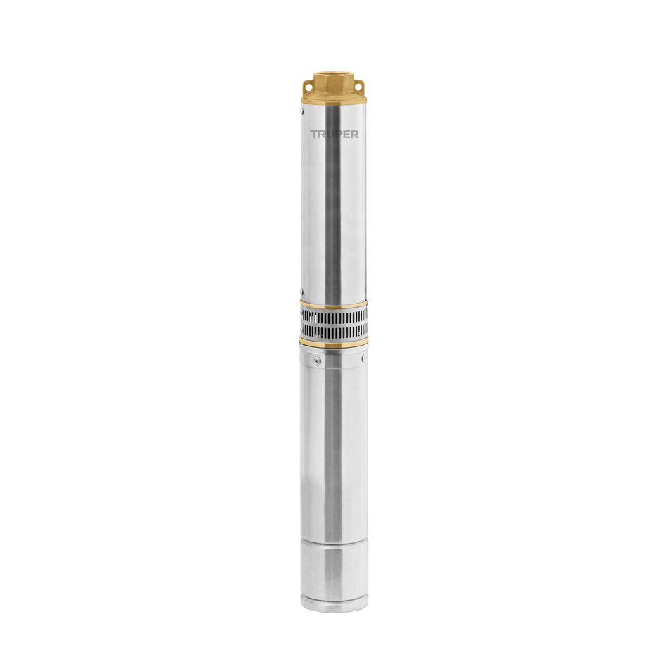 Bomba sumergible, tipo bala, 1 HP, a/limpia, 220V, Truper, 102975