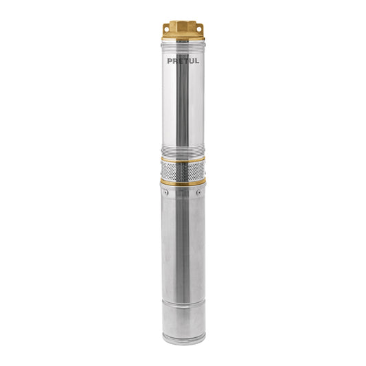 Bomba sumergible, tipo bala, 1 HP, agua limpia, Pretul, 28203