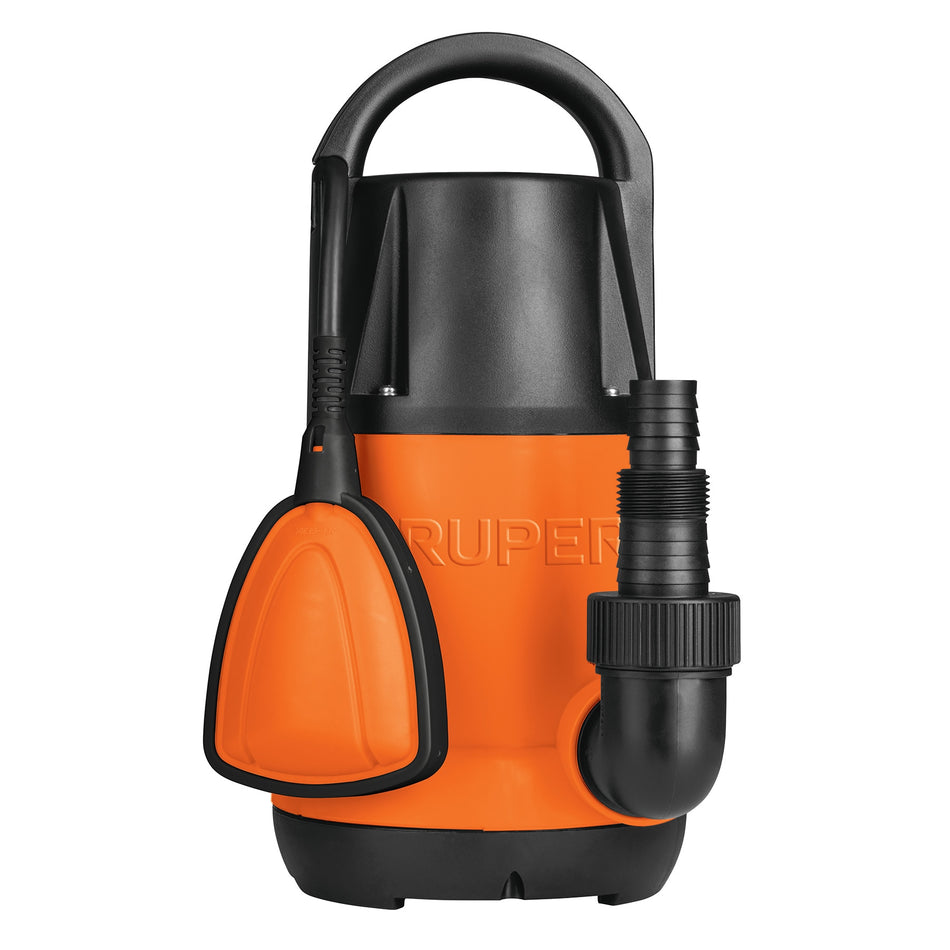 Bomba sumergible plástica, 1 HP para agua limpia, Truper, 12602