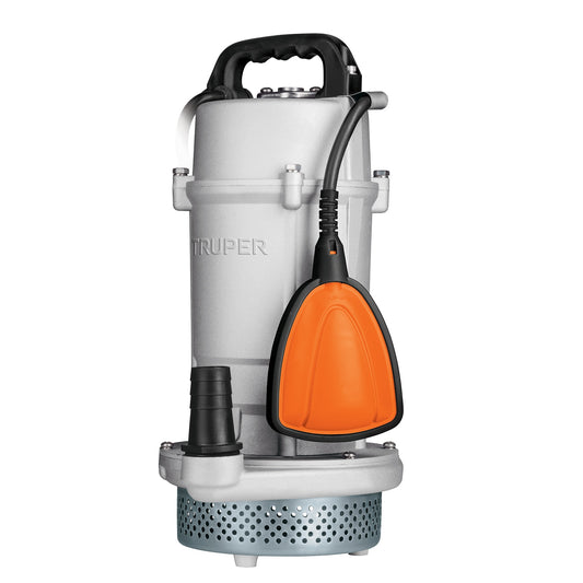 Bomba sumergible cubierta aluminio,agua limpia, 1 HP, TRUPER, 15003