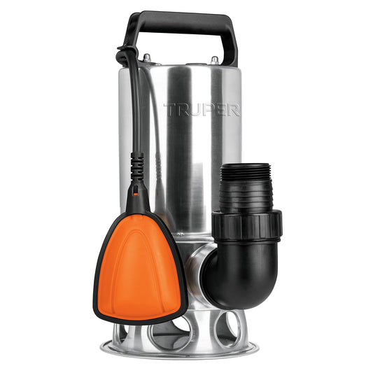 Bomba sumergible acero inoxidable, agua sucia, 1 HP, TRUPER, 12607