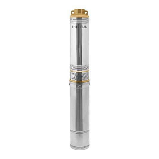 Bomba sumergible, tipo bala, 3/4 HP, agua limpia, Pretul, 28204