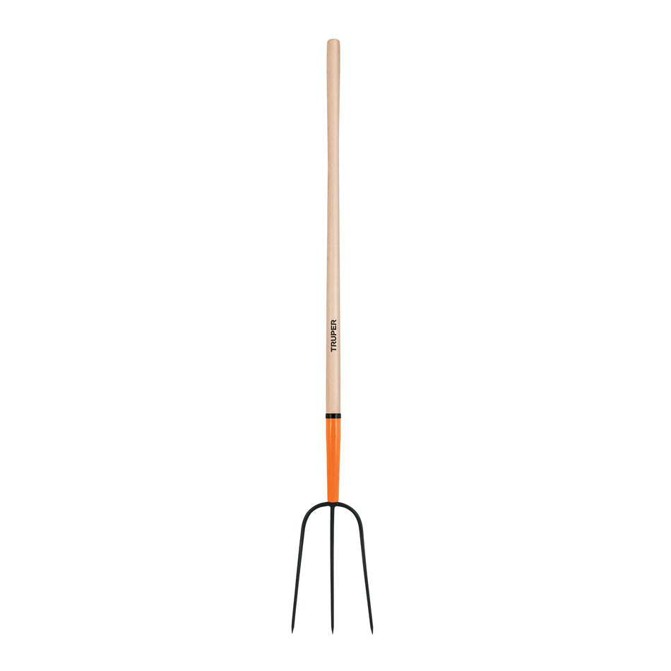 Bieldo para paja, 3 dientes, mgo largo 48', TRUPER Caja con 3, 11000
