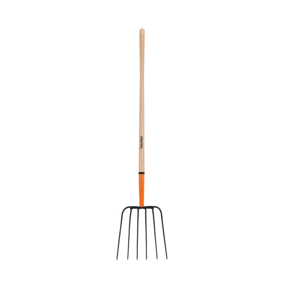Bieldo para paja, 6 dientes, mgo largo 48', TRUPER, 11009