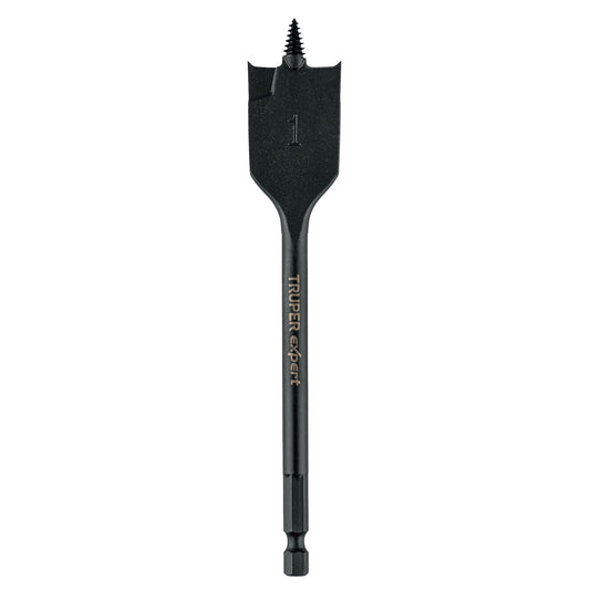 Broca plana de manita 1/4' para madera, Truper Expert Caja con 3, 101496