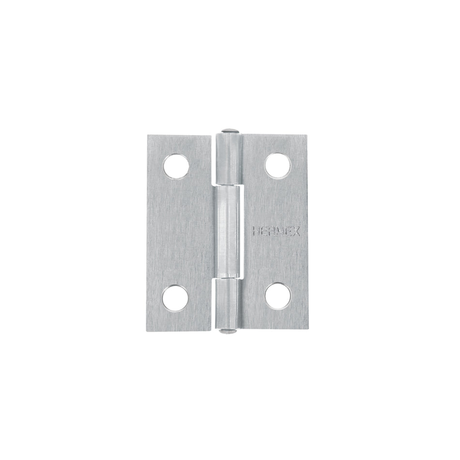 Bisagra rectangular 1-1/2' acero pulido, Hermex Caja con 20, 43186