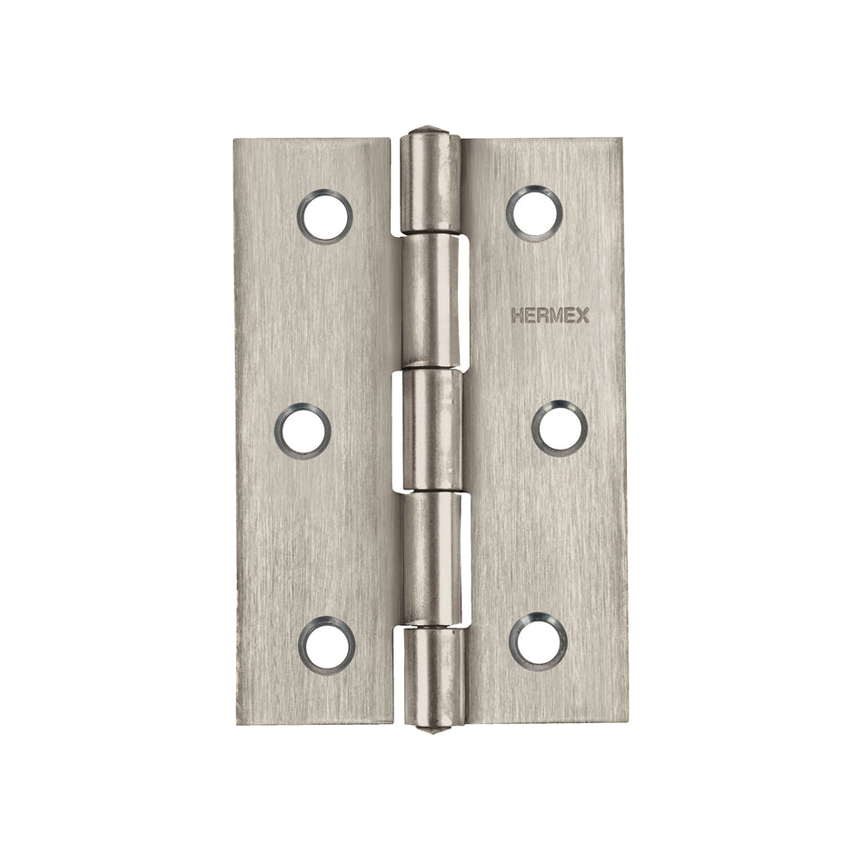 Bisagra rectangular 2-1/2' acero inoxidable, Hermex Caja con 10, 43202