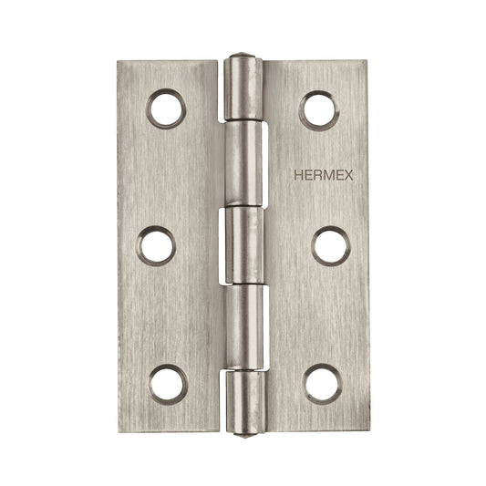 Bisagra rectangular 3' acero inoxidable, Hermex Caja con 10, 43203