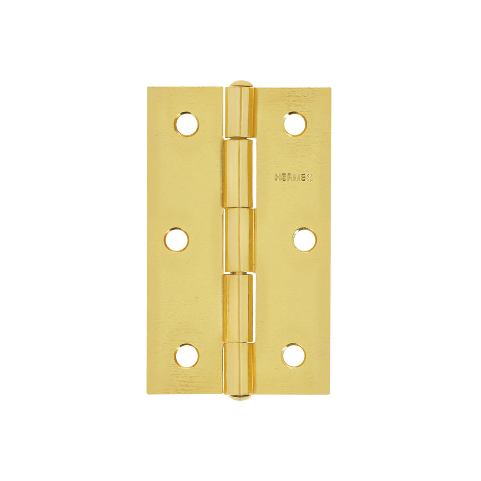 Bisagra rectangular 3-1/2' acero latonado, Hermex Caja con 10, 43197