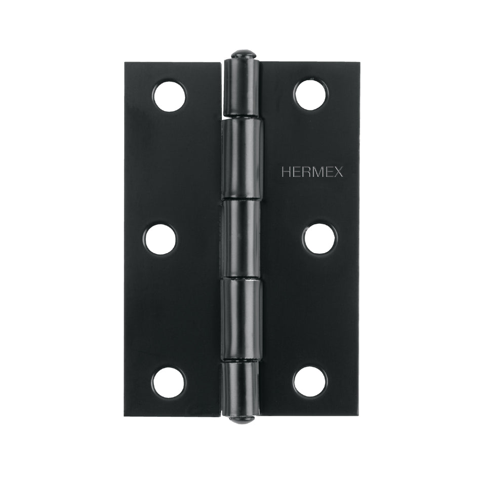 Bisagra rectangular 3-1/2' negra, Hermex Caja con 10, 45637