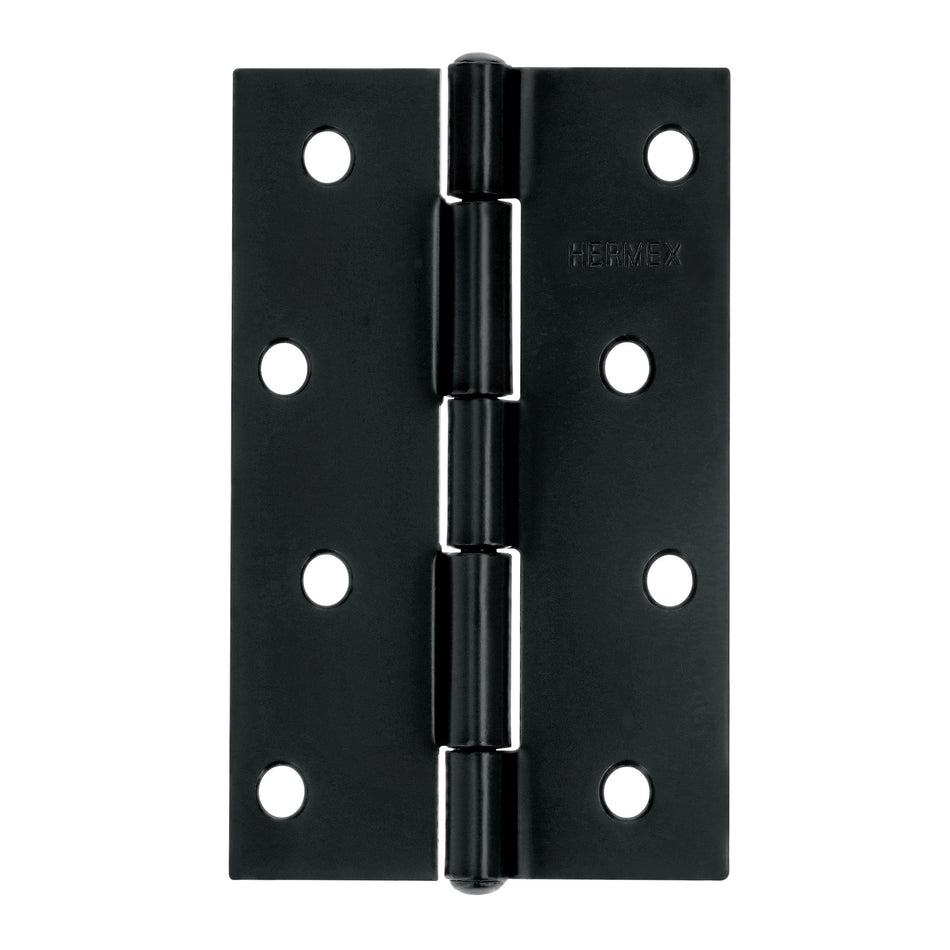 Bisagra rectangular 4' negra, Hermex Caja con 20, 45638