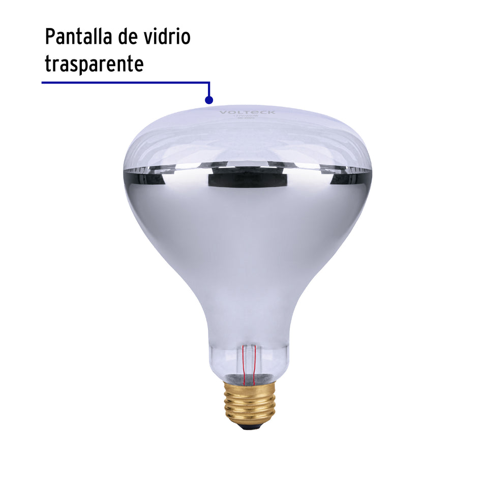 Lámpara incandescente de calor, BR40 250 Watts, transparente Caja con 4, 46834