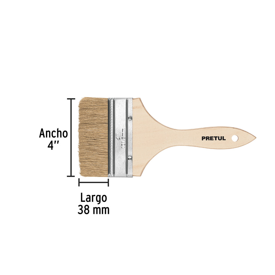 Brocha uso general de 4' con mango de madera, Pretul Caja con 12, 24476