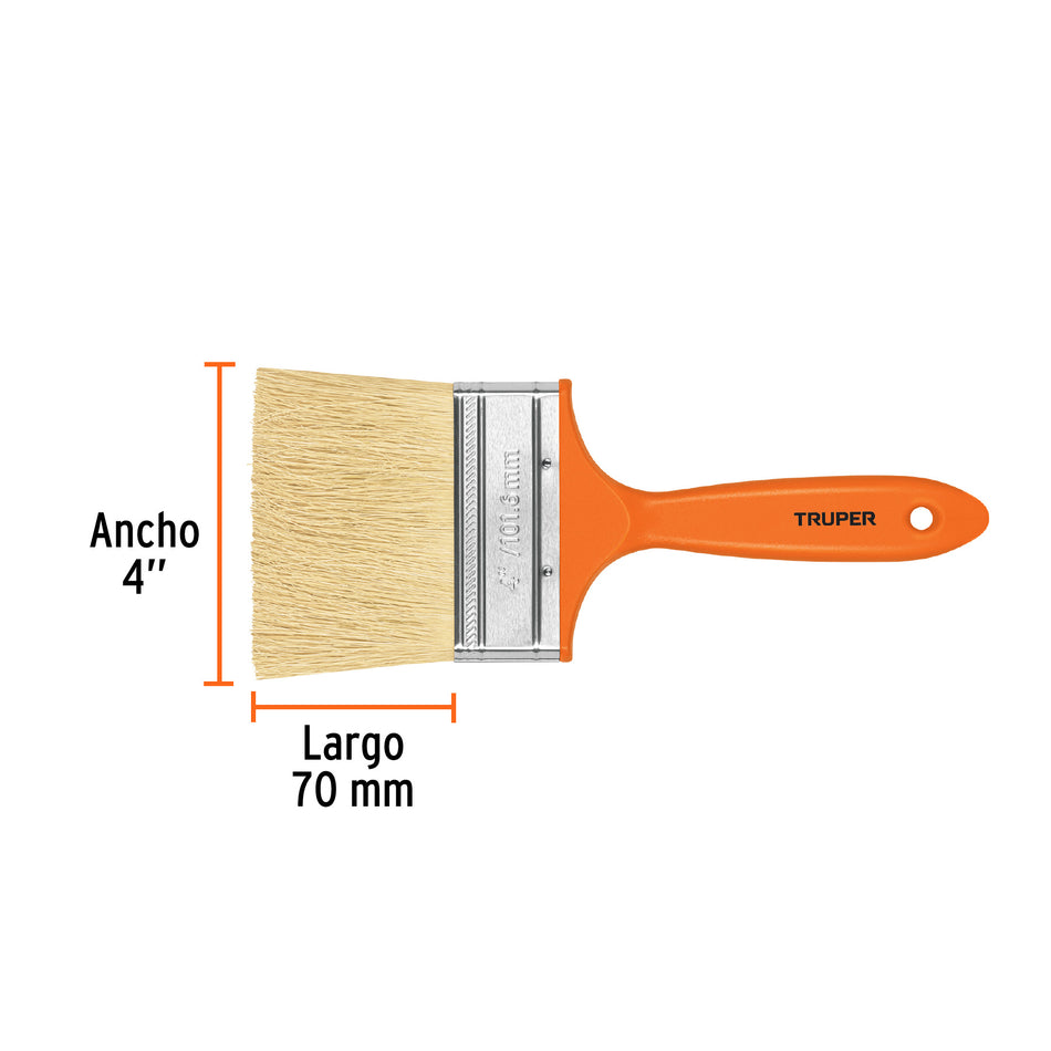 Brocha para encalar e impermeabilizar de 4', mango plástico Caja con 6, 14492