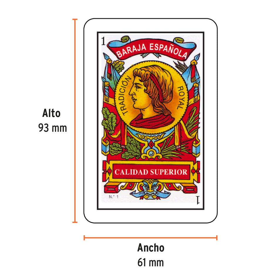 Baraja española de 40 cartas, Truper Caja con 4, 61138