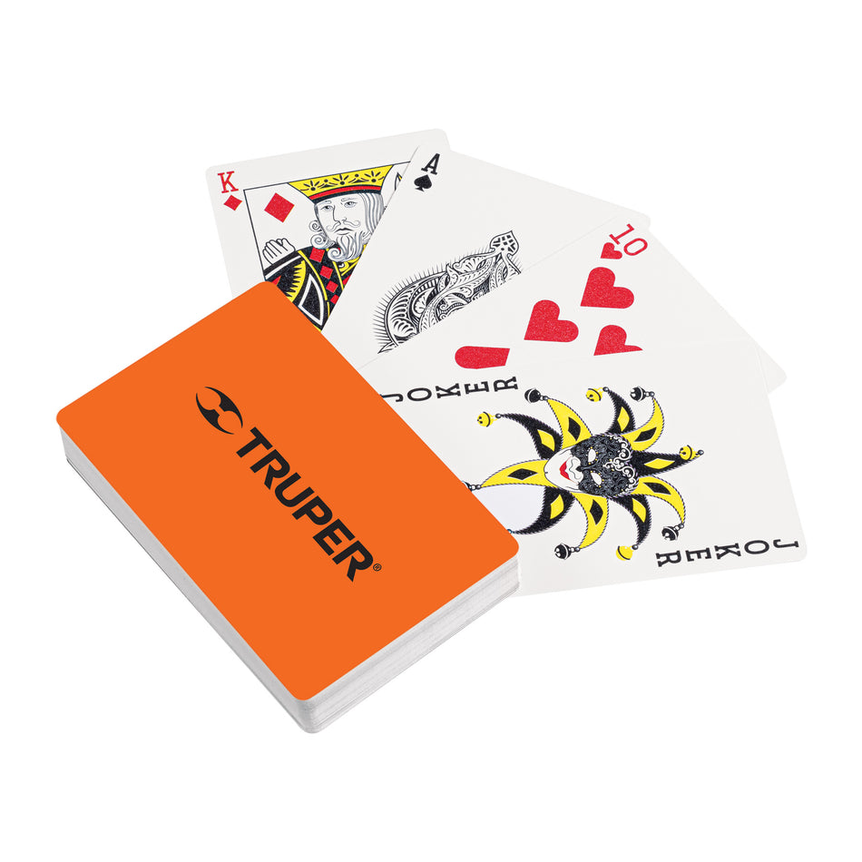 Baraja poker de 54 cartas, Truper Caja con 4, 60141