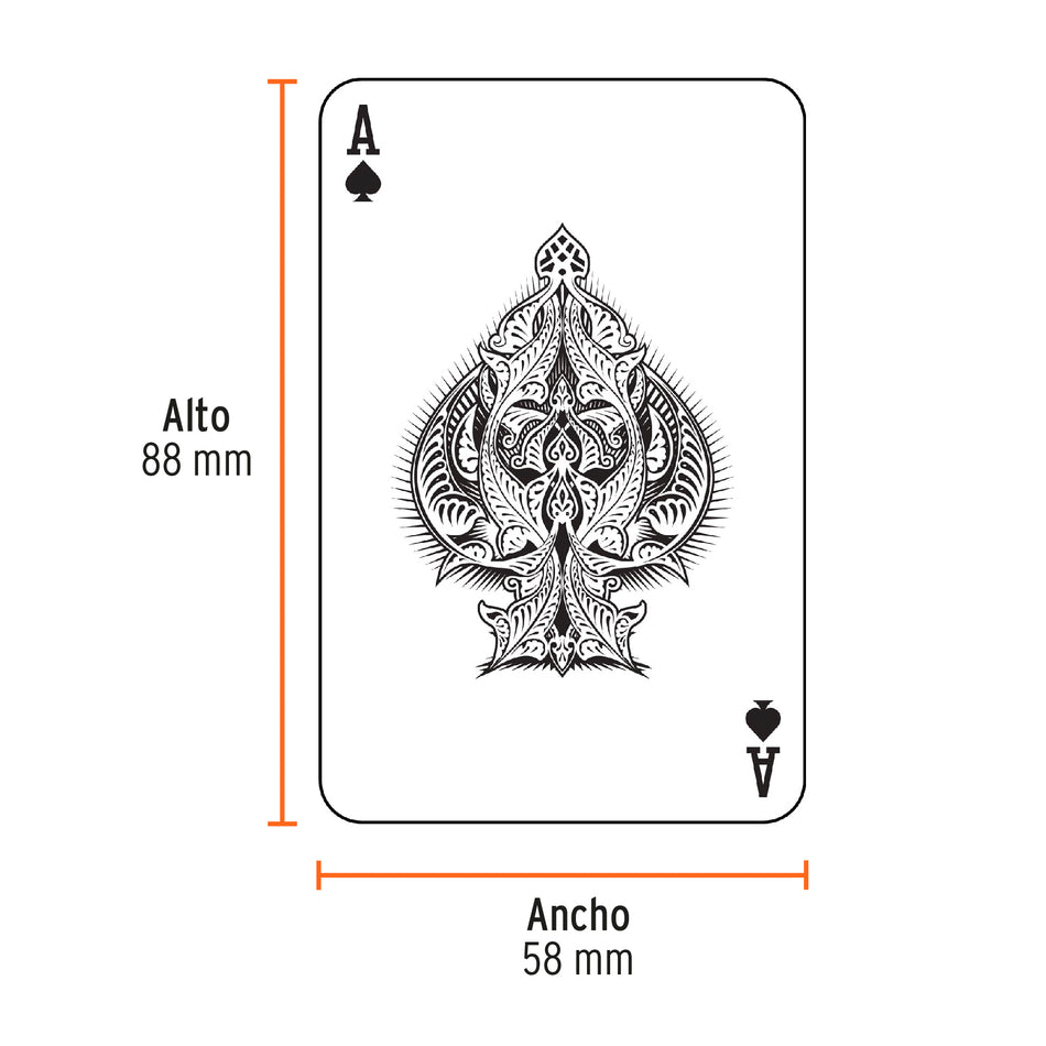 Baraja poker de 54 cartas, Truper Caja con 4, 60141