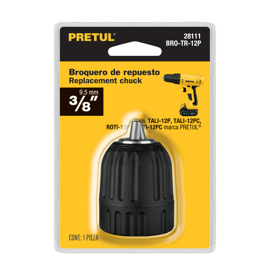 Broquero de 3/8' sin llave, PRETUL Caja con 6, 28111