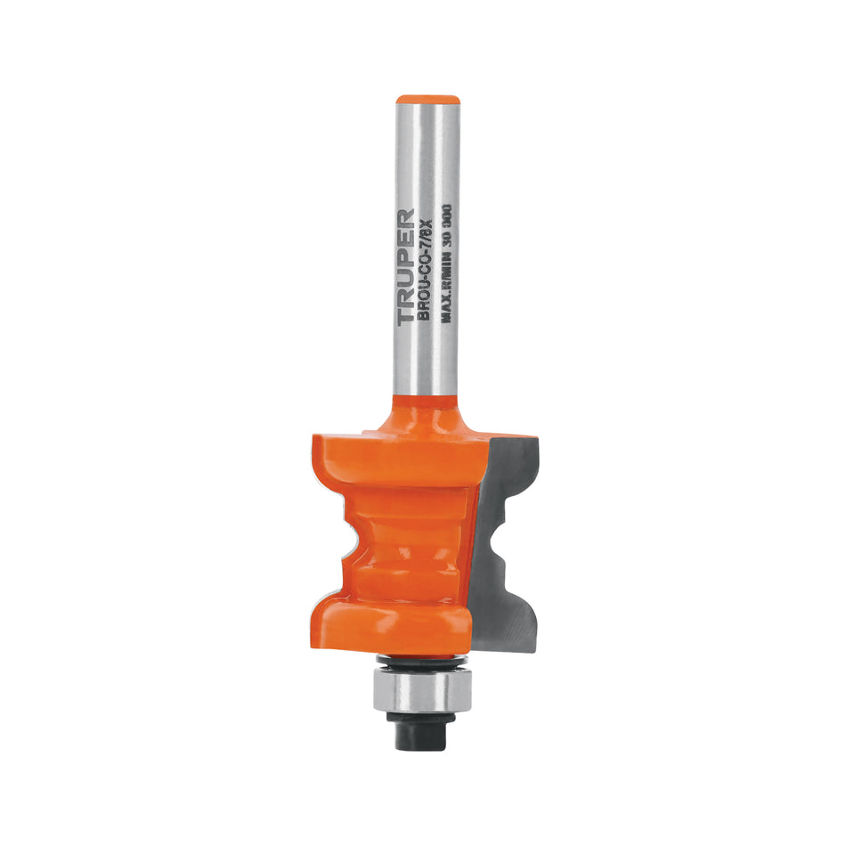 Broca para router, collarin, 7/8' con balero, Truper Caja con 3, 10677