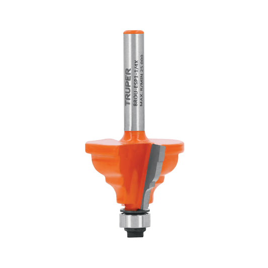 Broca para router, española, 1-1/4', con balero, Truper Caja con 3, 10676