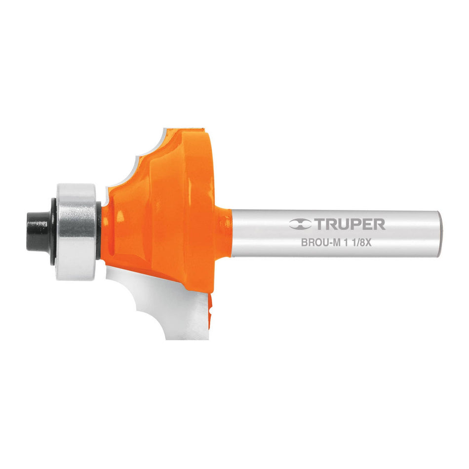 Broca para router, moldura clásica, 1-1/8' con balero,Truper Caja con 3, 11486