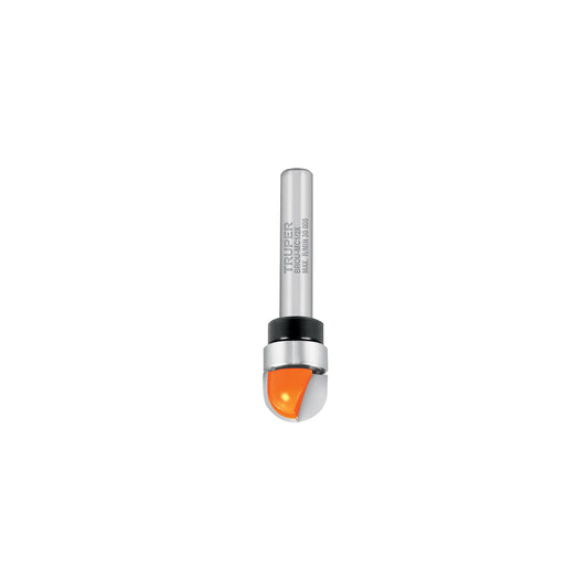 Broca para router, media caña, 1/2' con balero, Truper Caja con 3, 11464