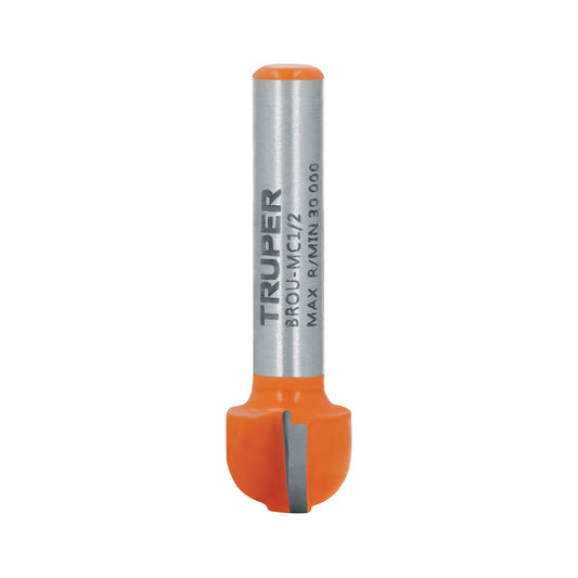 Broca para router, media caña, 1/2', Truper Caja con 3, 11462