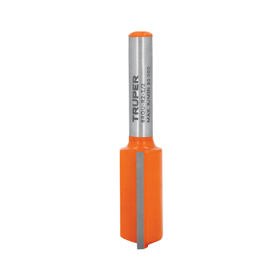 Broca para router, recta 2 filos, 1/2', Truper Caja con 3, 11456