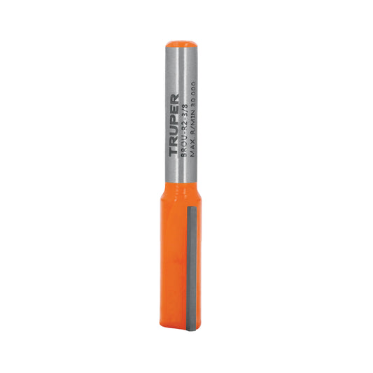 Broca para router, recta 2 filos, 3/8', Truper Caja con 3, 11455
