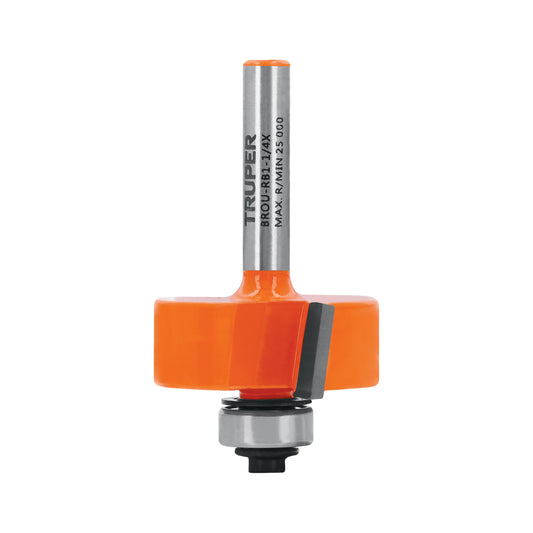 Broca para router, rebajado, 1-1/4' con balero, Truper Caja con 3, 11477