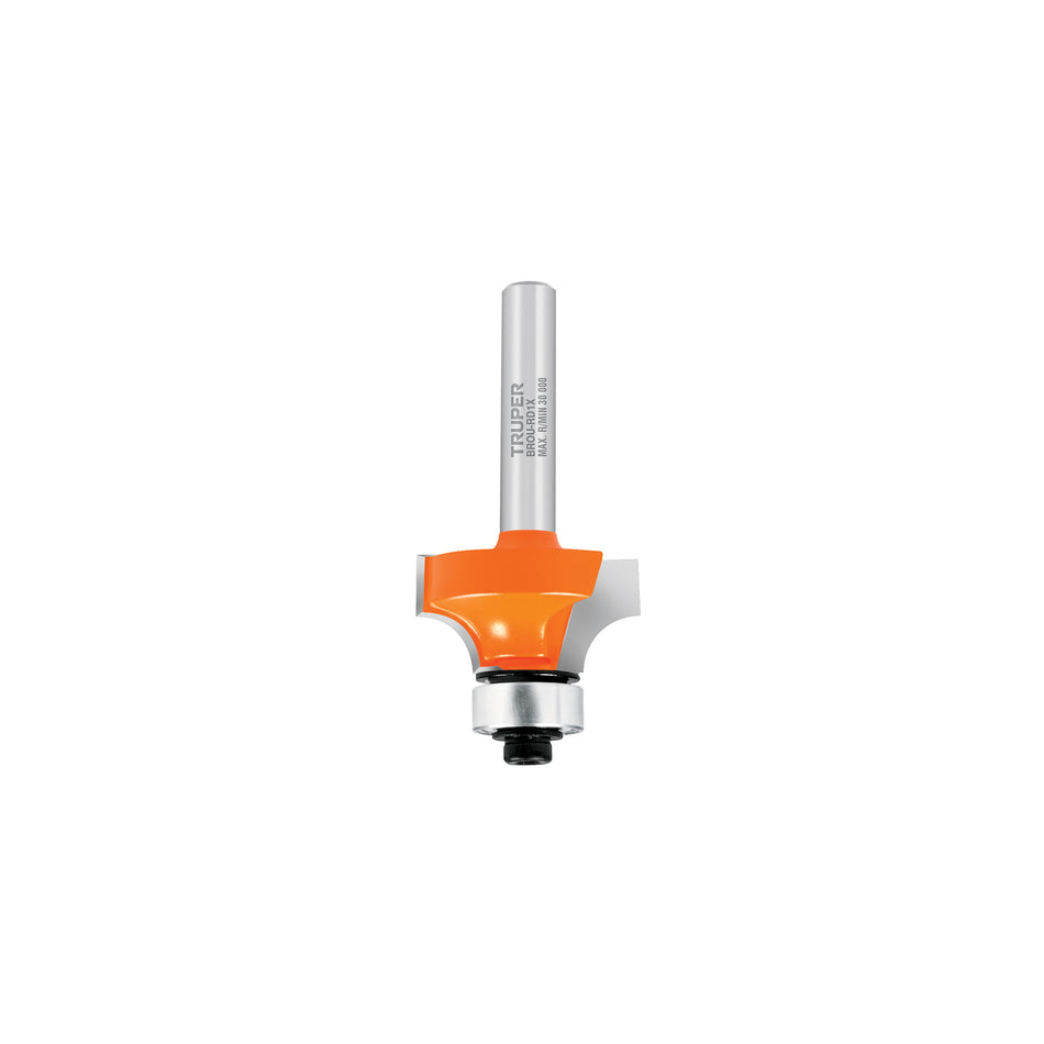 Broca para router, redondeado, 1' con balero, Truper Caja con 3, 11469